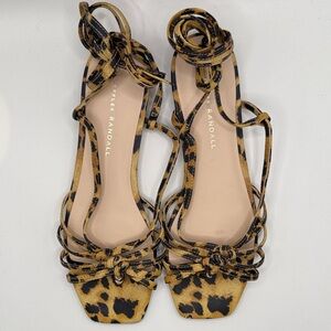 Loeffler Randall Animal Print Strappy Sandals